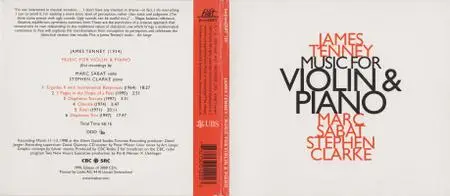 James Tenney - Music for Violin & Piano [Marc Sabat, Stephen Clarke] (1999)
