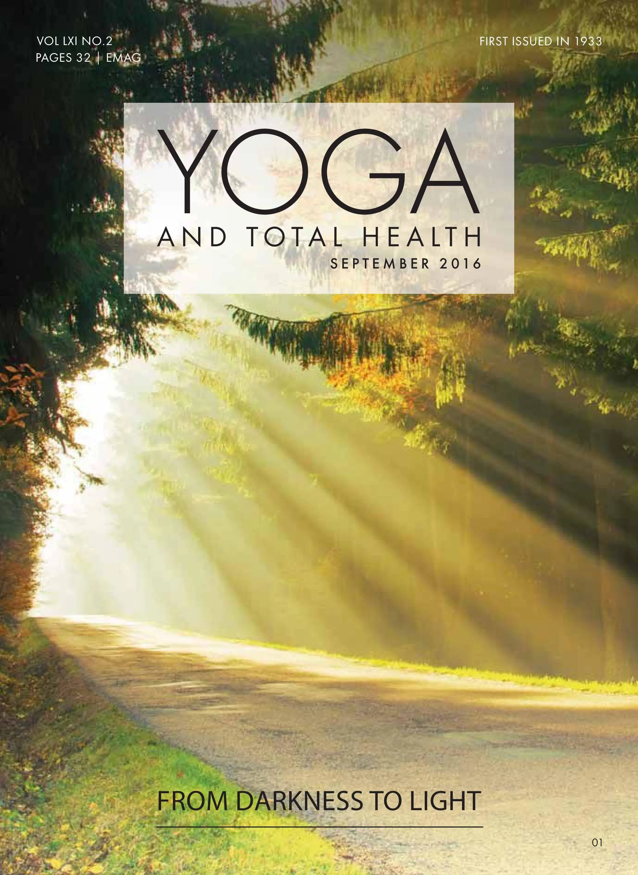 Yoga and Total Health - September 2016