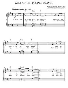 What If His People Prayed - Casting Crowns, Steven Curtis Chapman (Easy Piano)