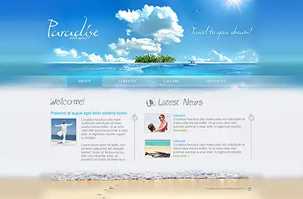 FlashMint 2821 Paradise travel agency flash template
