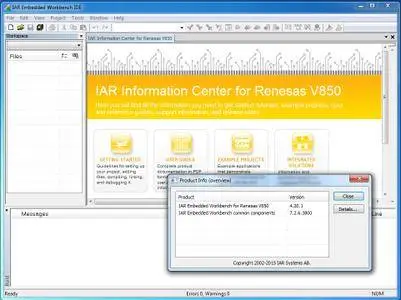 IAR Embedded Workbench for V850 version 4.20.1