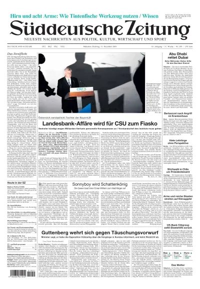 Sueddeutsche Zeitung vom 15.12.2009