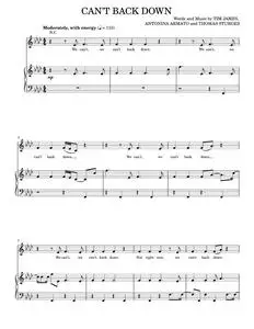 Can't Back Down (from Camp Rock 2) - Camp Rock Movie, Demi Lovato, Jonas Brothers (Piano-Vocal-Guitar)
