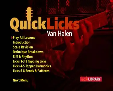 Guitar Quick Licks - Van Halen Style, Fast Rock Key of A