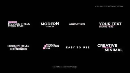 Modern Titles 2.0 | After Effects 51072183