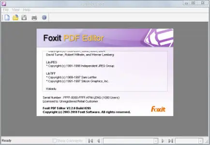 Foxit PDF Editor v2.2 Build 0205