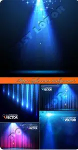 Magic light vector background set 2