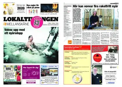 Lokaltidningen Mellanskåne – 28 december 2019