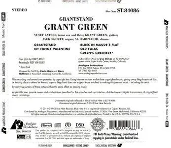 Grant Green - Grantstand (1961) [Analogue Productions, Remastered 2011]