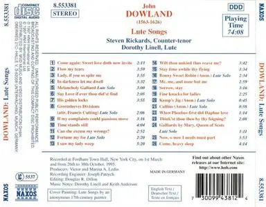 Steven Rickards, Dorothy Linell - John Dowland: Flow my tears and other Lute Songs (1997)