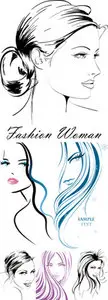 Hand Drawn Fashion Woman Vector