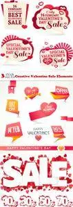 Vectors - Creative Valentine Sale Elements