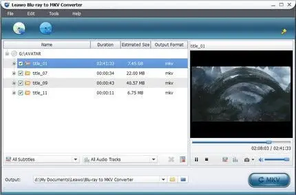 Leawo Blu-ray to MKV Converter 1.0 