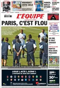 L'Equipe du samedi 1 Aout 2009