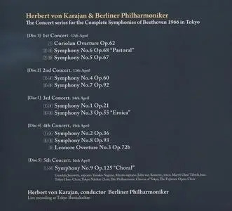 Herbert von Karajan, Berliner Philharmoniker - Ludwig van Beethoven: The Complete Symphonies Live in Japan 1966 [5CDs] (2019)