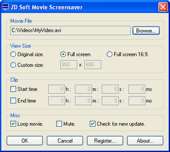 Movie Screensaver ver. 1.0.7.0
