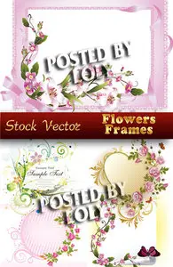 Flower frame - Stock Vector