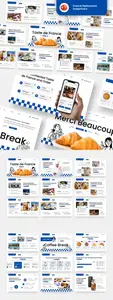 White Blue Restaurant Powerpoint Presentation 88N4URD