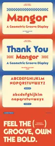 Mangor - Geometric Groove Display Font 5EPDSJV