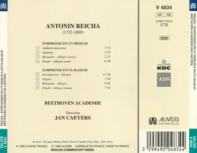 Jan Caeyers, Beethoven Academie - Antonin Reicha: Symphonies (1998)