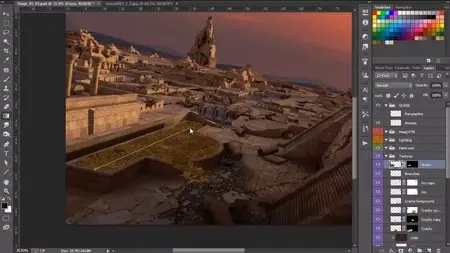 Creating an Ancient Temple Matte Painting in Photoshop