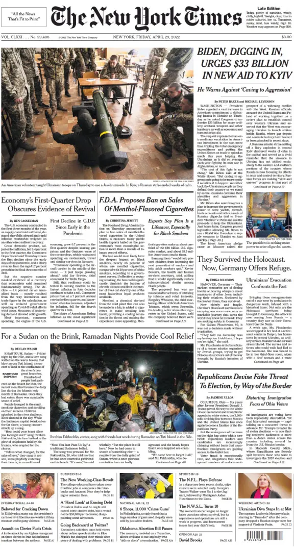 The New York Times - 29 April 2022 / AvaxHome