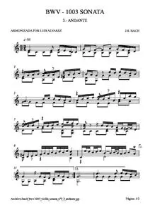 bach bwv1003 violin sonata nº3 3 andante