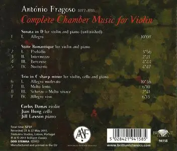 Carlos Damas - António Fragoso: Complete Chamber Music for Violin (2011)