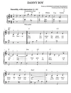 Danny Boy - Frederick Edward Weatherly (Easy Piano)