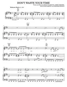 Don't Waste Your Time - Kelly Clarkson, Lin-Manuel Miranda (Piano-Vocal-Guitar)