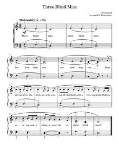 Three blind mice (Easy Piano)