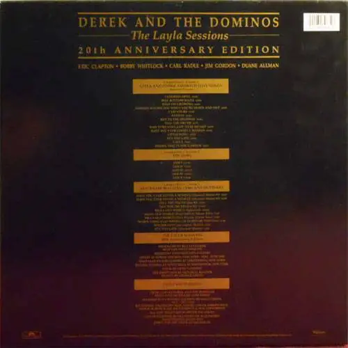 Derek And The Dominos The Layla Sessions 20th Anniversary Edition 3cd 1990 Polydor Re 4980