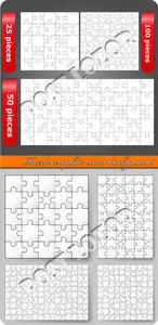 Puzzle template vector background