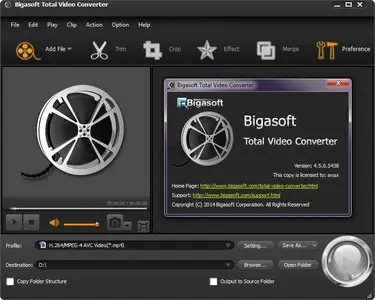 Bigasoft Total Video Converter 4.5.0.5438