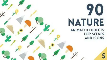 90 Animated Nature Elements - Project for After Effects (VideoHive)