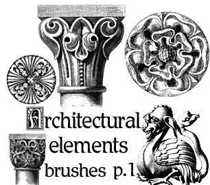 Photoshop Brushes. Architectural elements