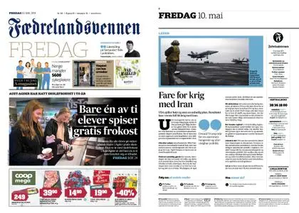 Fædrelandsvennen – 10. mai 2019
