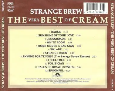 Cream - Strange Brew: The Very Best of Cream (1983) [1987, Polydor 811 639-2, W. Germany]