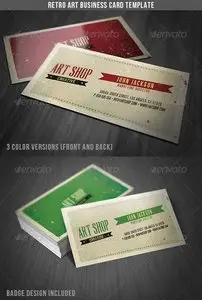 GraphicRiver Retro Art Business Card Template