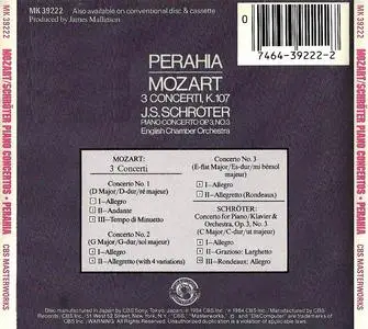 Murray Perahia, English Chamber Orchestra - Mozart: 3 Concerti K. 107; Schröter: Piano Concerto op. 3 no. 3 (1984)
