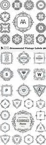 Vectors - Ornamental Vintage Labels 38