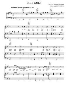Dire wolf - Grateful Dead (Piano-Vocal-Guitar)