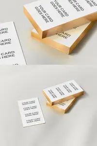 Gold Edge Letterpress BC Mock-up PSD