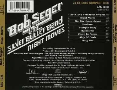 Bob Seger & The Silver Bullet Band - Night Moves (1976) [1992, DCC GZS-1028]