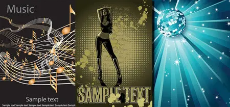 Music backgrounds vector