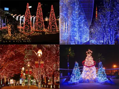 Christmas Night Decorations Wallpaper