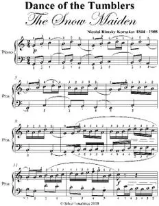 «Dance of the Tumblers Snow Maiden Easy Piano Sheet Music» by Nikolai Rimsky Korsakov