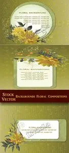 Stock Vecor - Backgrounds Floral Compositions