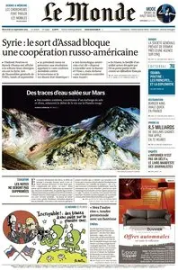 Le Monde et 3 Suppléments du Mercredi 30 Septembre 2015