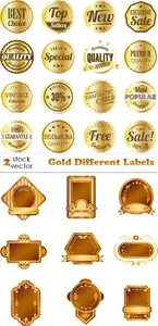 Vectors - Gold Different Labels